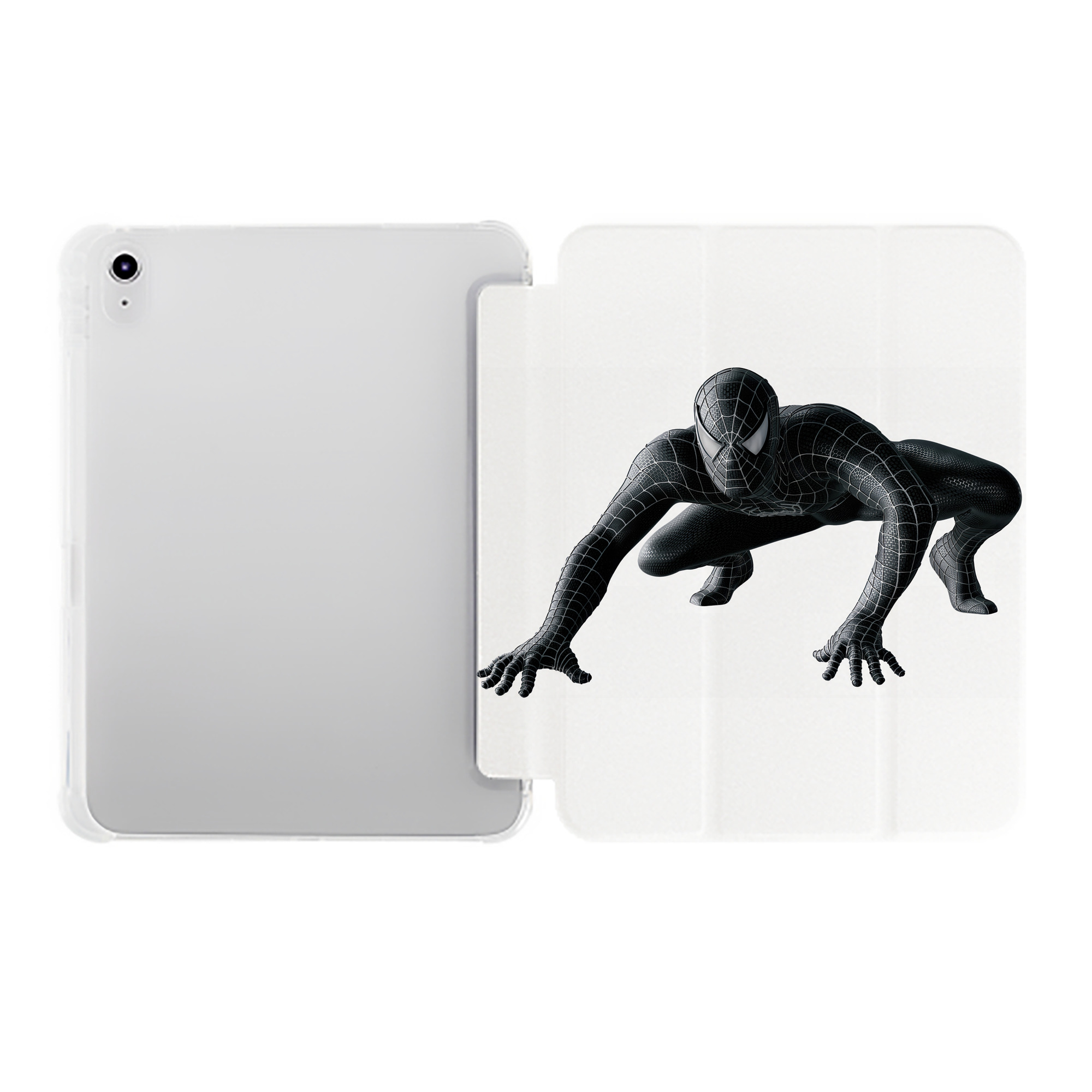（画像用） Spider Man スパイダーマン IPad ケース ペン収納付き 三つ折りスタンド PUレザー×シリコン 対応機種9.5/10.5/10.9インチ